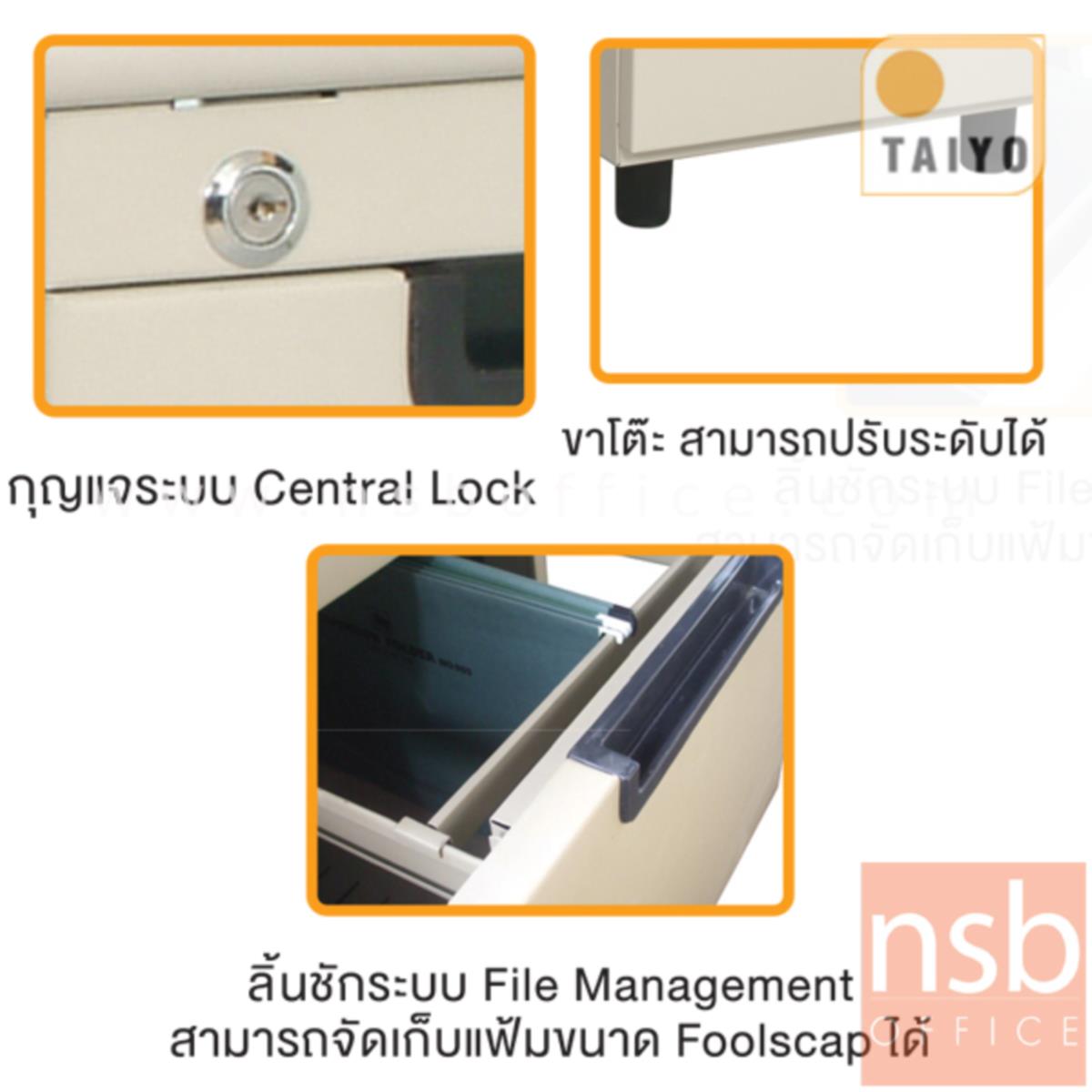  โต๊ะทำงานเหล็ก 4 ลิ้นชัก รุ่น TU-40 ขนาด 4 ฟุต (รุ่นขาทึบ ขาโต๊ะปรับระดับได้)  