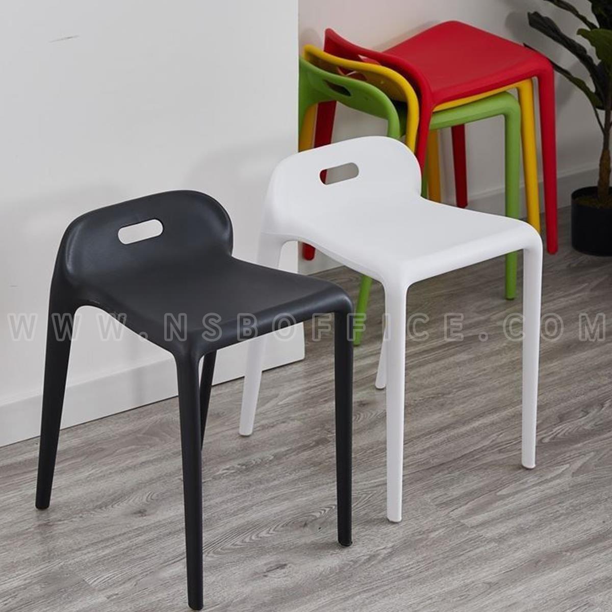 เก้าอี้โมเดิร์นพลาสติก รุ่น Hivis (ไฮวิส) ขนาด 52W cm. 