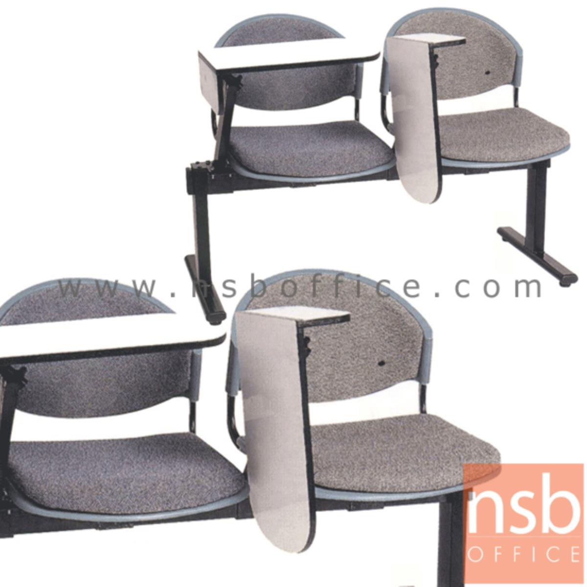B17A011:เก้าอี้เลคเชอร์แถวเฟรมโพลี่หุ้มเบาะ รุ่น D190 2 ,3 และ 4 ที่นั่ง ขาเหล็กเหลี่ยมพ่่นสี