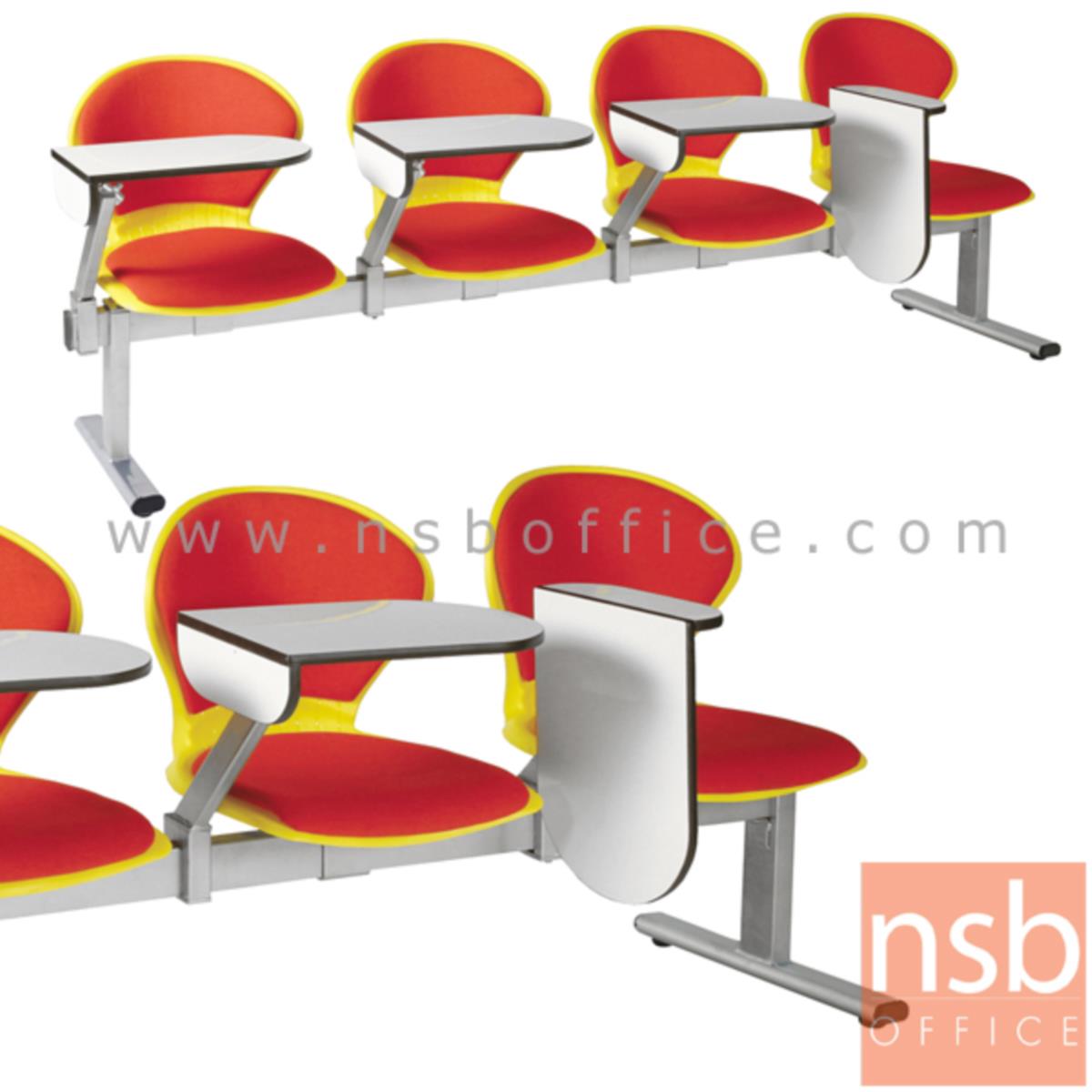 B17A026:เก้าอี้เลคเชอร์แถวเฟรมโพลี่หุ้มเบาะ รุ่น D576 2 ,3 และ 4 ที่นั่ง ขาเหล็กพ่นสีเทา 