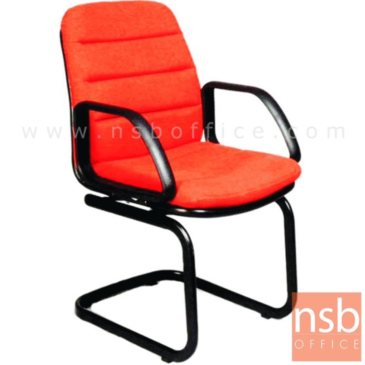 B04A122:เก้าอี้รับแขกขาตัวซี รุ่น CH-25798  ขาเหล็กพ่นดำ