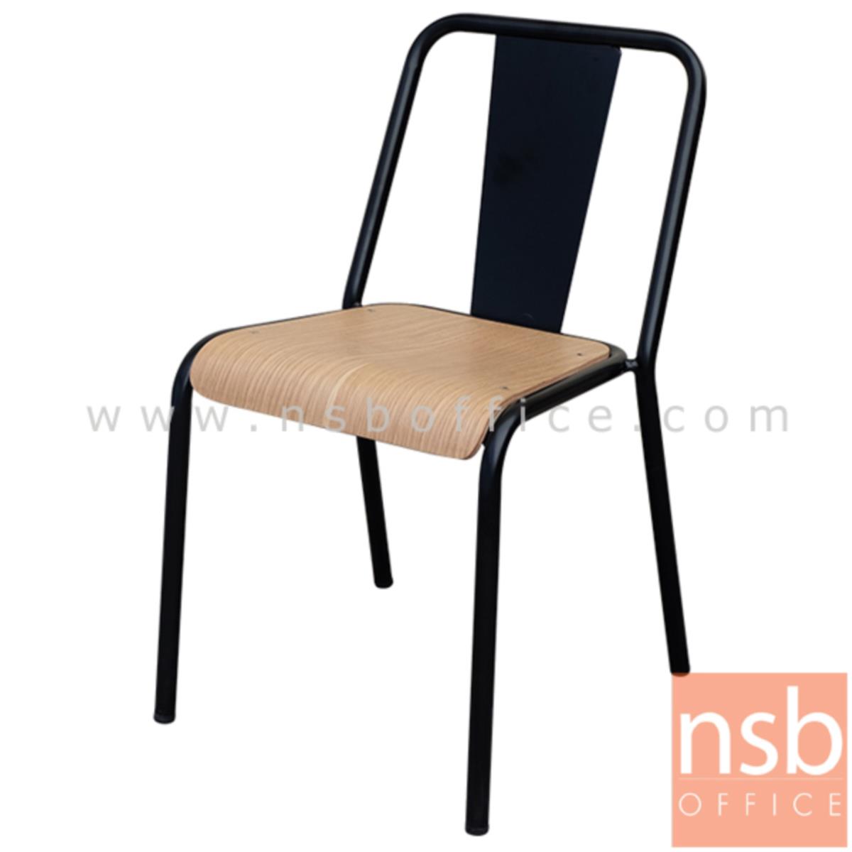 B29A276:เก้าอี้โมเดิร์นไม้ รุ่น GMWD-221 ขนาด 54W cm. โครงขาเหล็กกลมพ่นสีดำ
