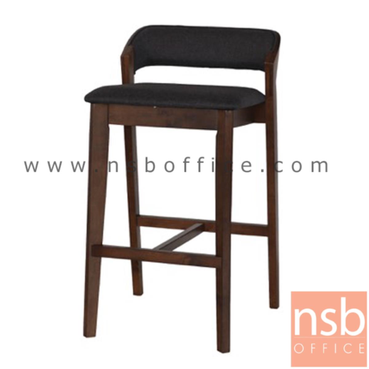 B18A048:เก้าอี้บาร์สูงหนังเทียม รุ่น Versini (เวอร์ซินี่) ขนาด 54W cm. โครงไม้