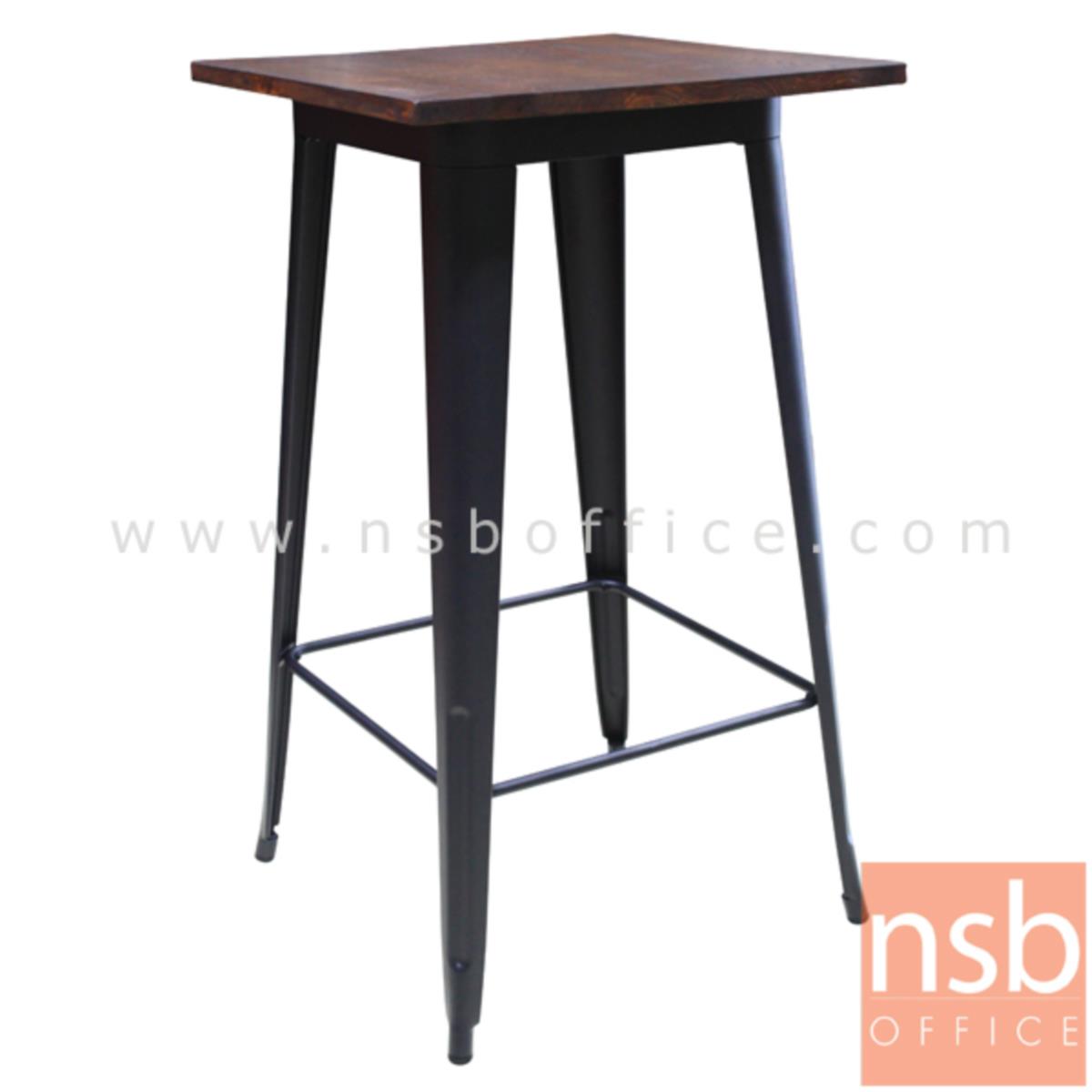 A09A115:โต๊ะโมเดิร์นหน้าไม้หนา รุ่น Elijah (เอไลจาห์) ขนาด 60W cm.  โครงเหล็ก 