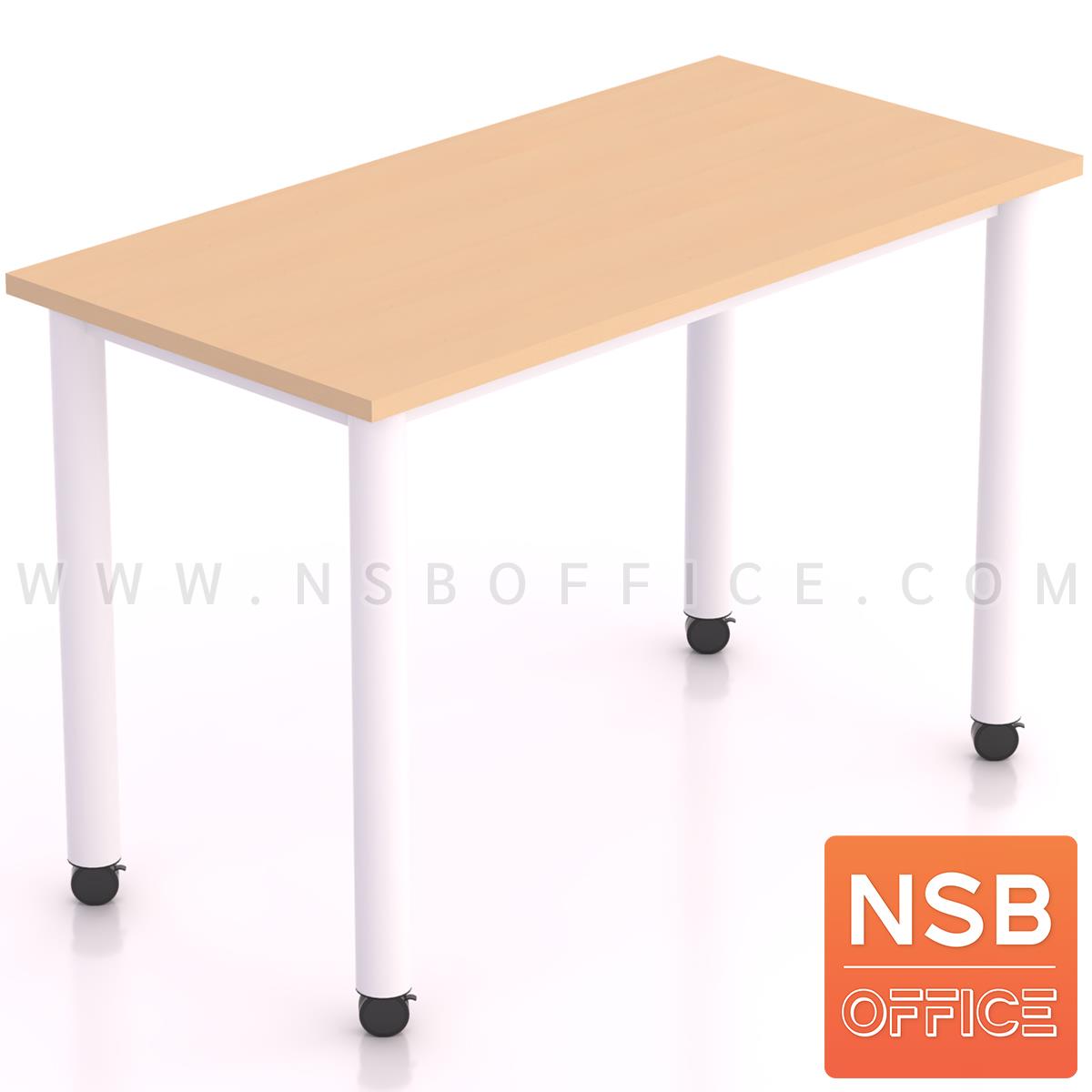 B30A063:โต๊ะทำงานทรงสี่เหลี่ยม  รุ่น Malvern (มัลเวิร์น)  โครงขากลม สีขาว