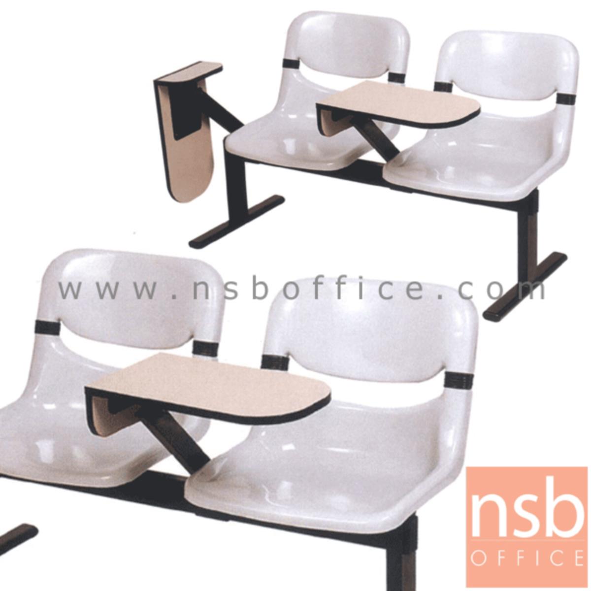 B17A014:เก้าอี้เลคเชอร์แถวเฟรมโพลี่ รุ่น D990 2 ,3 และ 4 ที่นั่ง ขาเหล็กเหลี่ยมพ่นดำ