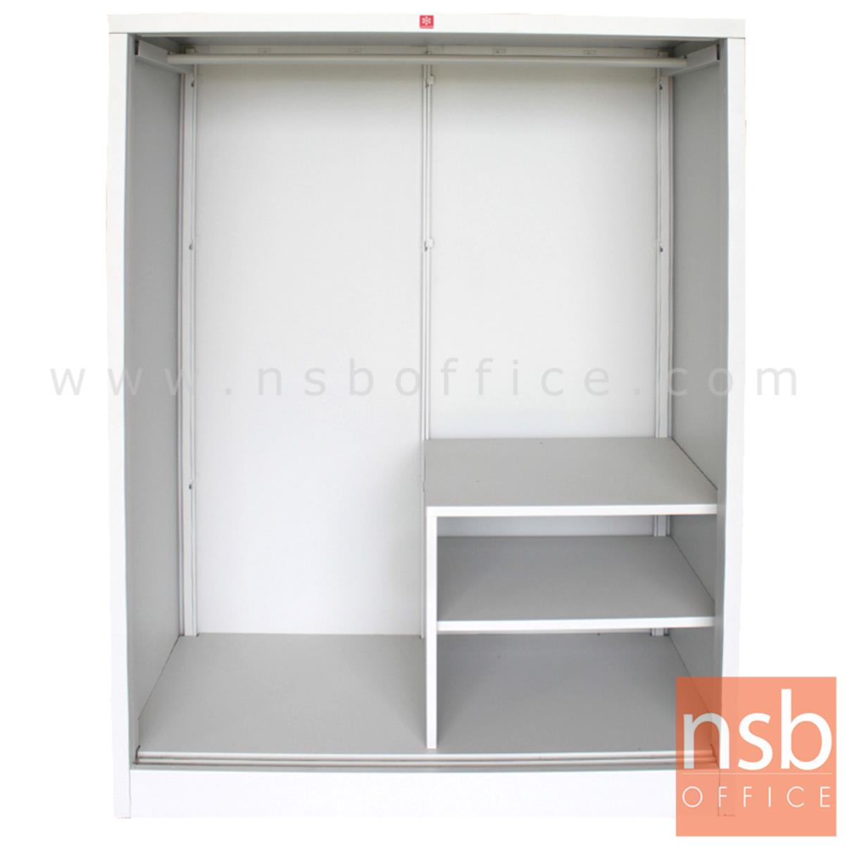ตู้เสื้อผ้าเตี้ย 2 บานเลื่อนทึบ 152.5H cm. KSS-152K 