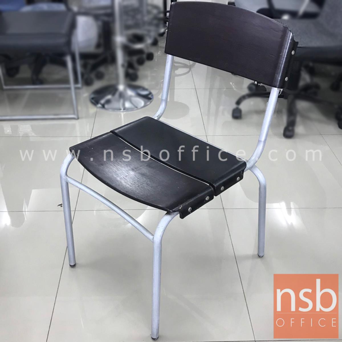 L02A311:เก้าอี้ไม้ รุ่น NSB-CHAIR25 ขนาด 44W*81H cm. โครงอลูมิเนียม (STOCK-1 ตัว)