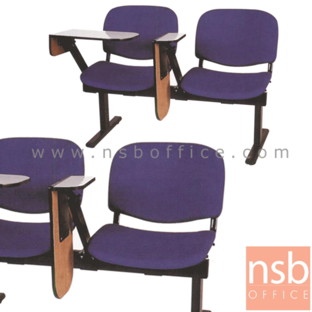 B17A006:เก้าอี้เลคเชอร์แถวหุ้มเบาะใหญ่ รุ่น D660 2 ,3 และ 4 ที่นั่ง ขาเหล็กพ่นดำ