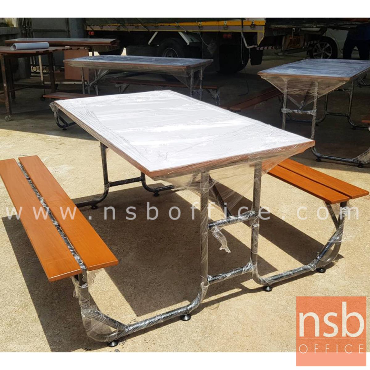 A17A093:ชุดโต๊ะและเก้าอี้ไม้กิจกรรม รุ่น gardenia (การ์ดิเนีย) ขนาด 150W, 180W cm. 