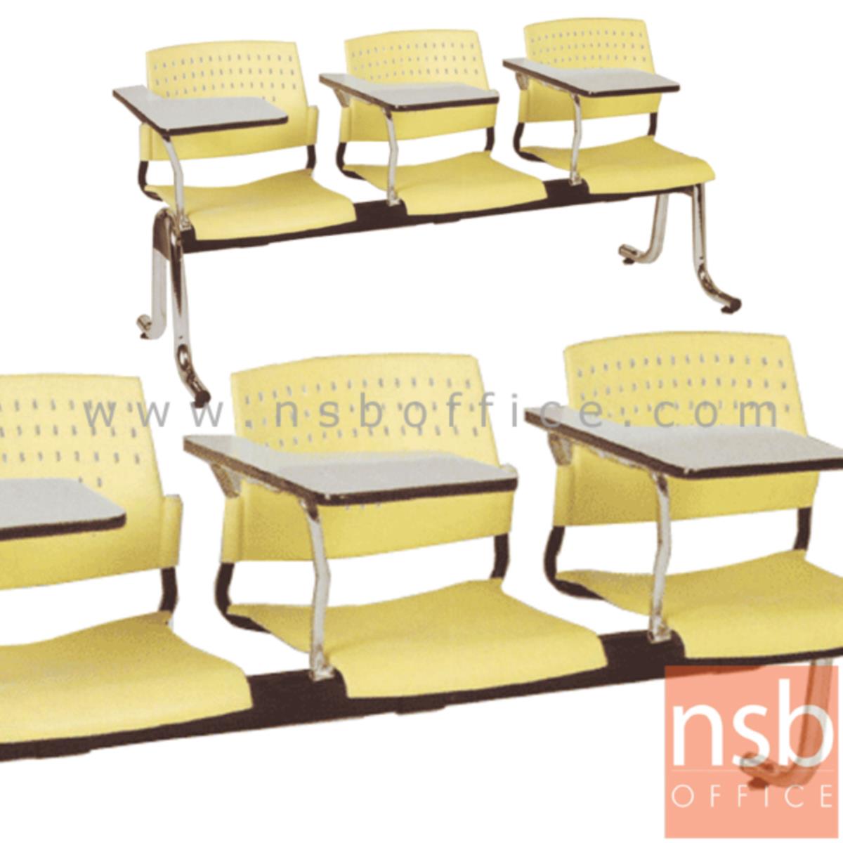 B17A016:เก้าอี้เลคเชอร์แถวเฟรมโพลี่  รุ่น D226 2 ,3 และ 4 ที่นั่ง ขาเหล็กชุบโครเมี่ยม