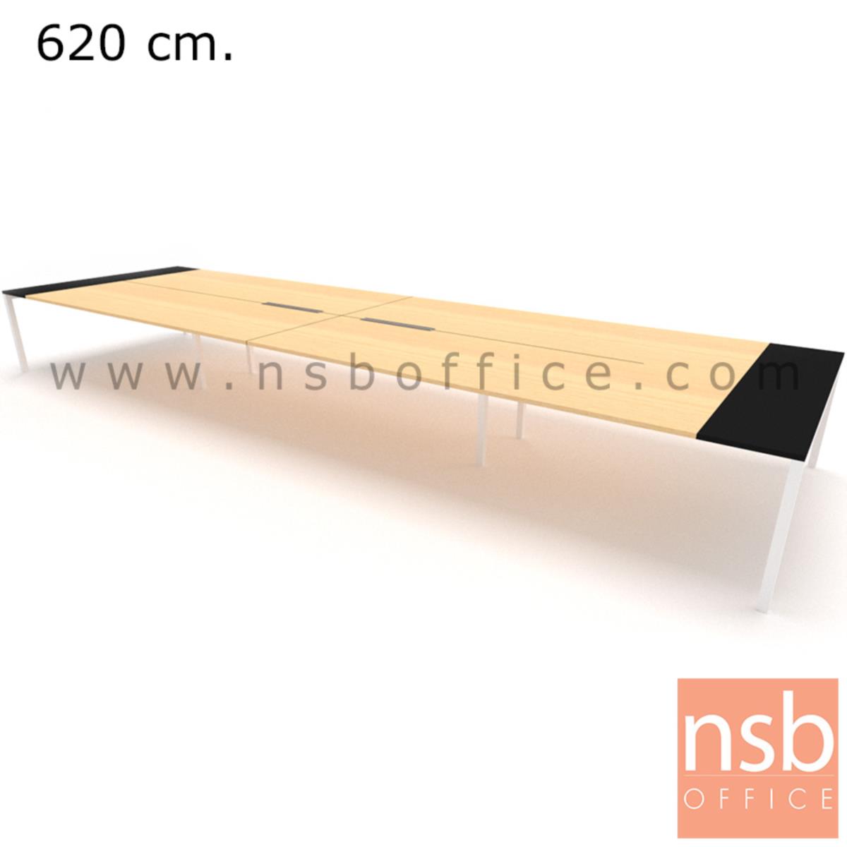 โต๊ะประชุมทรงสี่เหลี่ยม 180D cm. รุ่น NSB-SQ18  พร้อมรางไฟแบบสองทาง รหัส A24A006