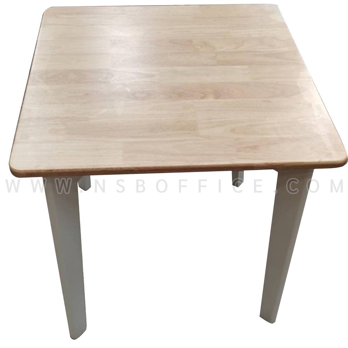 โต๊ะไม้ยางพารา รุ่น Mina (มินะ) ขนาด 70W*70D cm. 