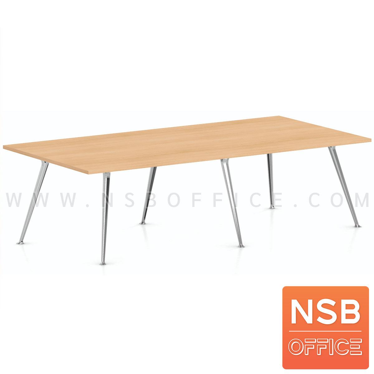 A05A231:โต๊ะประชุมทรงสี่เหลี่ยม  รุ่น Bronze (บรอนซ์) ขนาด 240W*120D cm. ขาอลูมิเนียม