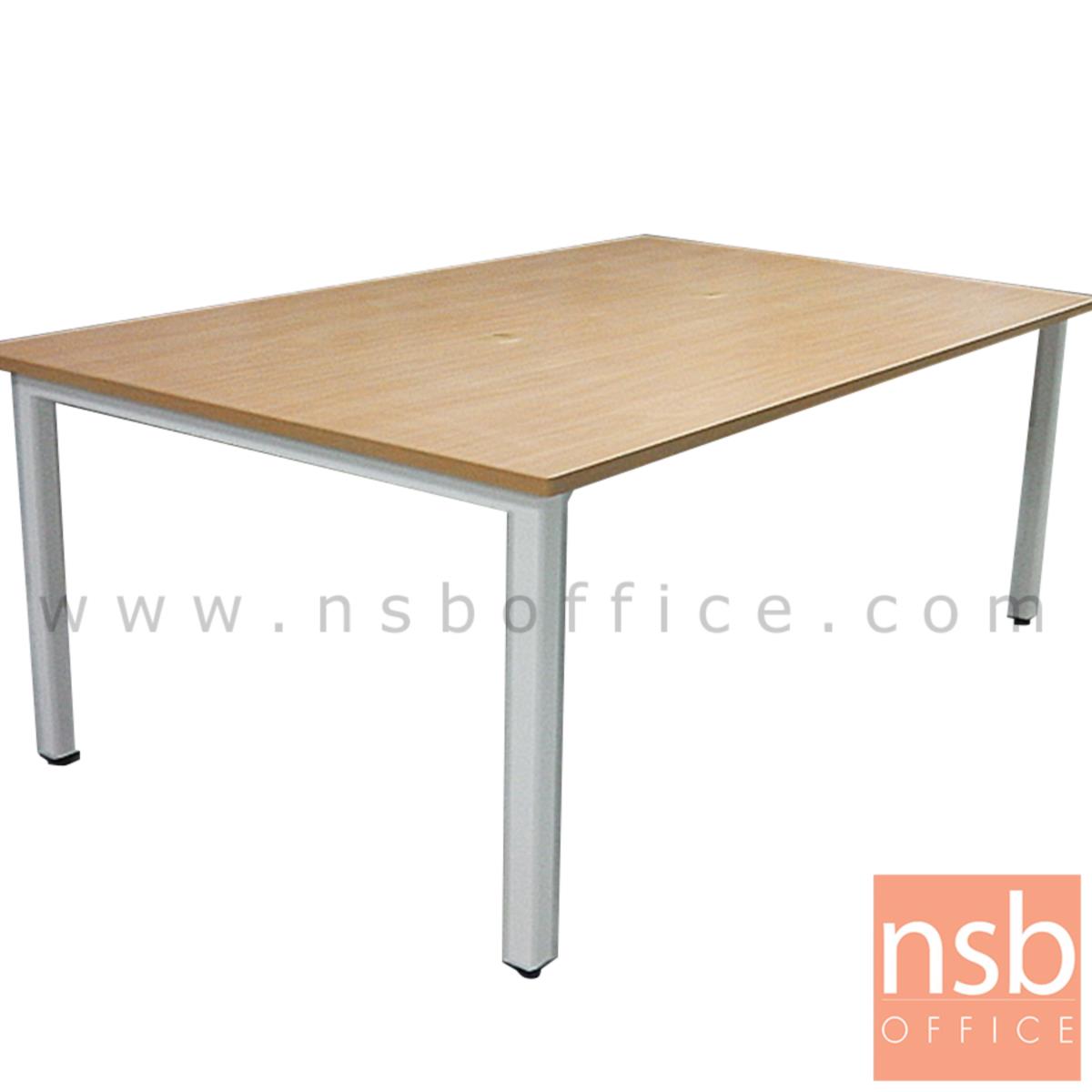 โต๊ะประชุมทรงสี่เหลี่ยม  ขนาด 150W, 180W, 200W, 240W cm.  ขาเหล็ก