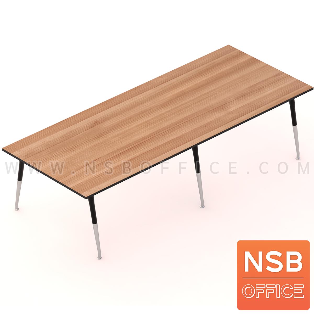 A05A089:โต๊ะประชุมทรงสี่เหลี่ยมยาว  300W-460W (120D, 150D) cm.  ขาเหล็กปลายเรียว