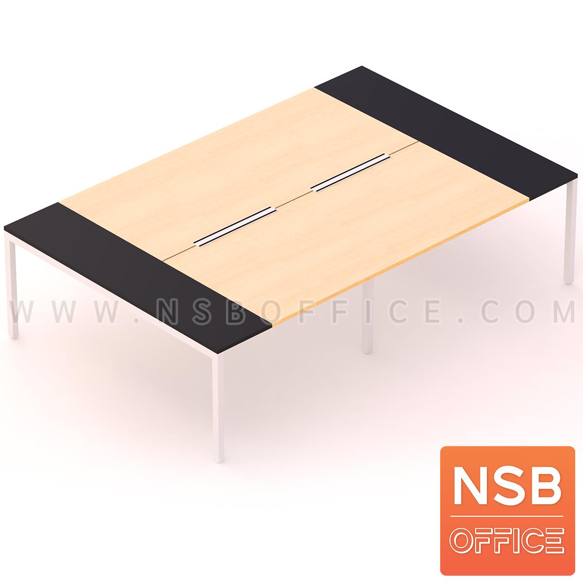A05A177:โต๊ะประชุมทรงสี่เหลี่ยม 180D cm. รุ่น NSB-SQ18  พร้อมรางไฟแบบสองทาง รหัส A24A006