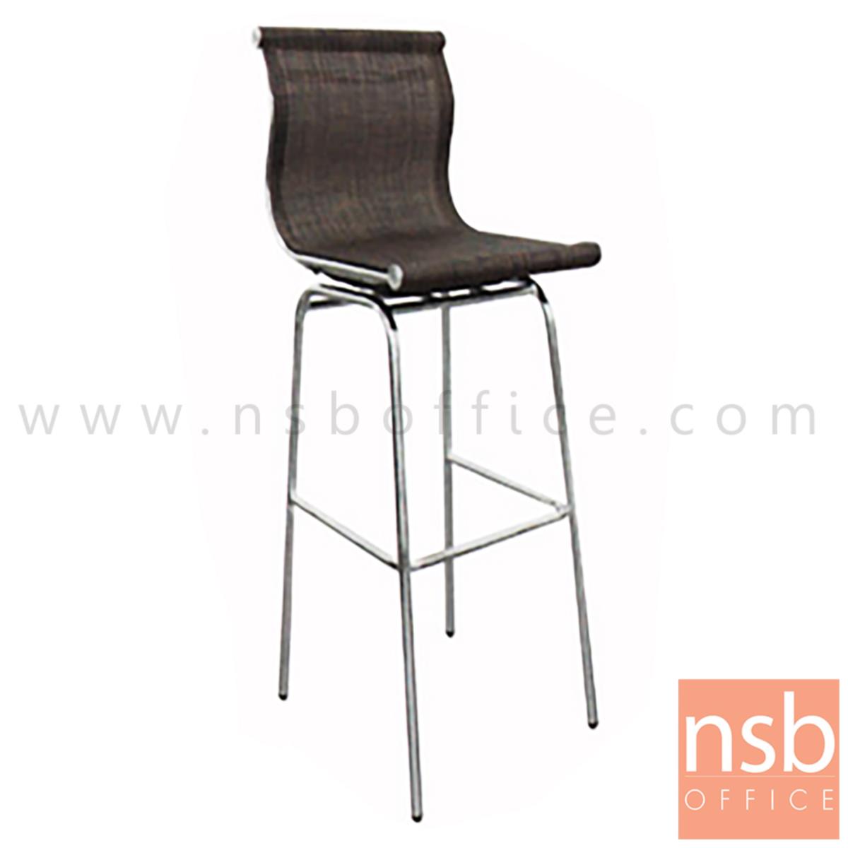 B09A101:เก้าอี้บาร์สูงผ้าเน็ต รุ่น BH-8818 ขนาด 39W cm. โครงเหล็กชุบโครเมี่ยม 