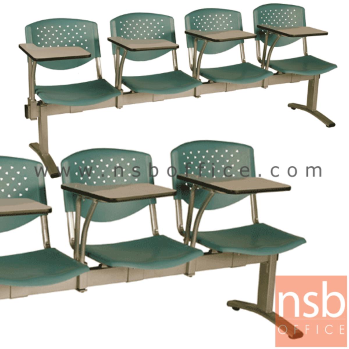 B17A019:เก้าอี้เลคเชอร์แถวเฟรมโพลี่ รุ่น D146 2 ,3 และ 4 ที่นั่ง ขาเหล็กพ่นสีเทา