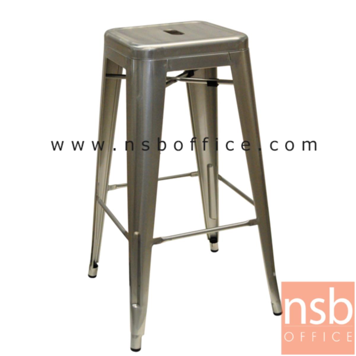 B09A178:เก้าอี้บาร์สูงเหล็ก รุ่น Sandler (แซนด์เลอร์) ขนาด 30W cm. โครงเหล็กสีเทาขัดลาย