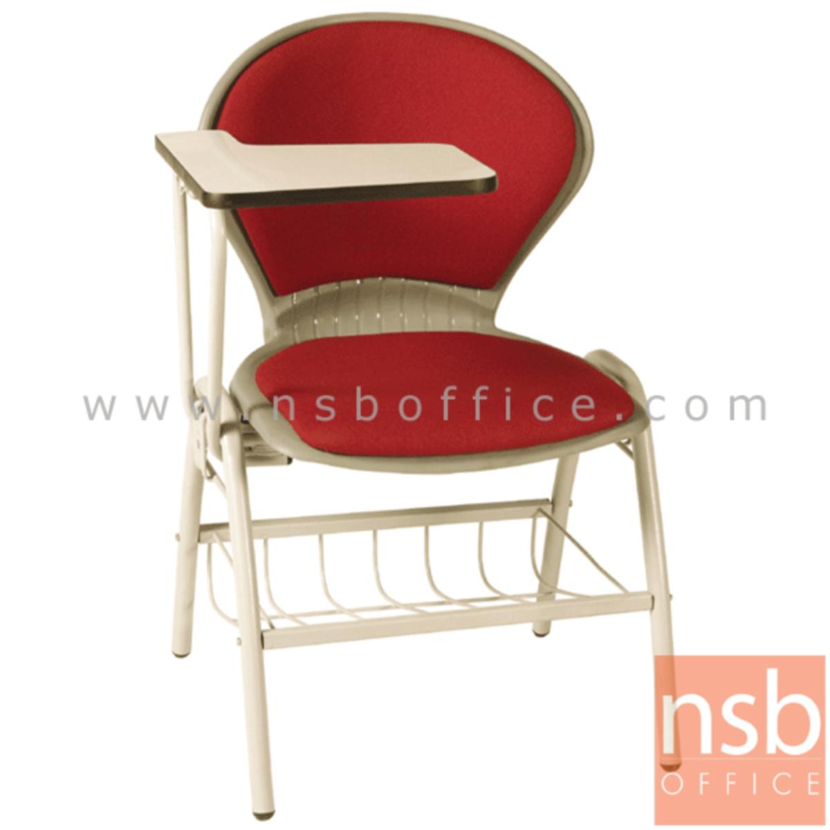 เก้าอี้เลคเชอร์เฟรมโพลี่ รุ่น C076-466 (มีตะแกรงวางของ) ขาเหล็กพ่นสี