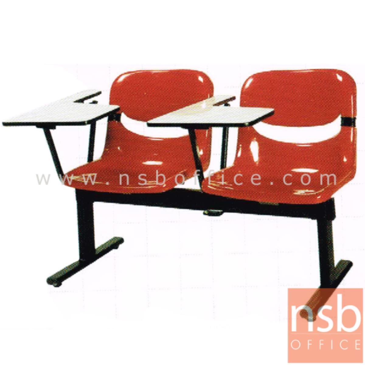 เก้าอี้เลคเชอร์แถวเฟรมโพลี่ รุ่น D001 2 ,3 และ 4 ที่นั่ง ขาเหล็กเหลี่ยมพ่นสี