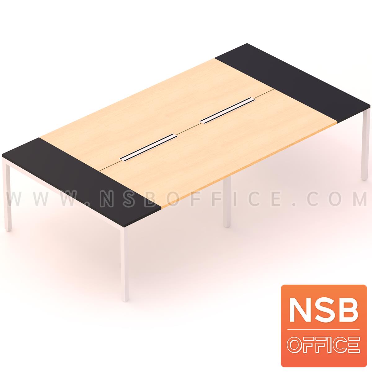 A05A176:โต๊ะประชุมทรงสี่เหลี่ยม 150D cm. รุ่น NSB-SQ15  พร้อมรางไฟแบบสองทาง รหัส A24A006