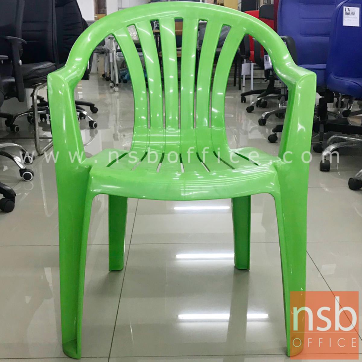 L02A064:เก้าอี้พลาสติกล้วนสีเขียว  ขนาด 40W*80H cm. (STOCK-1 ตัว) 