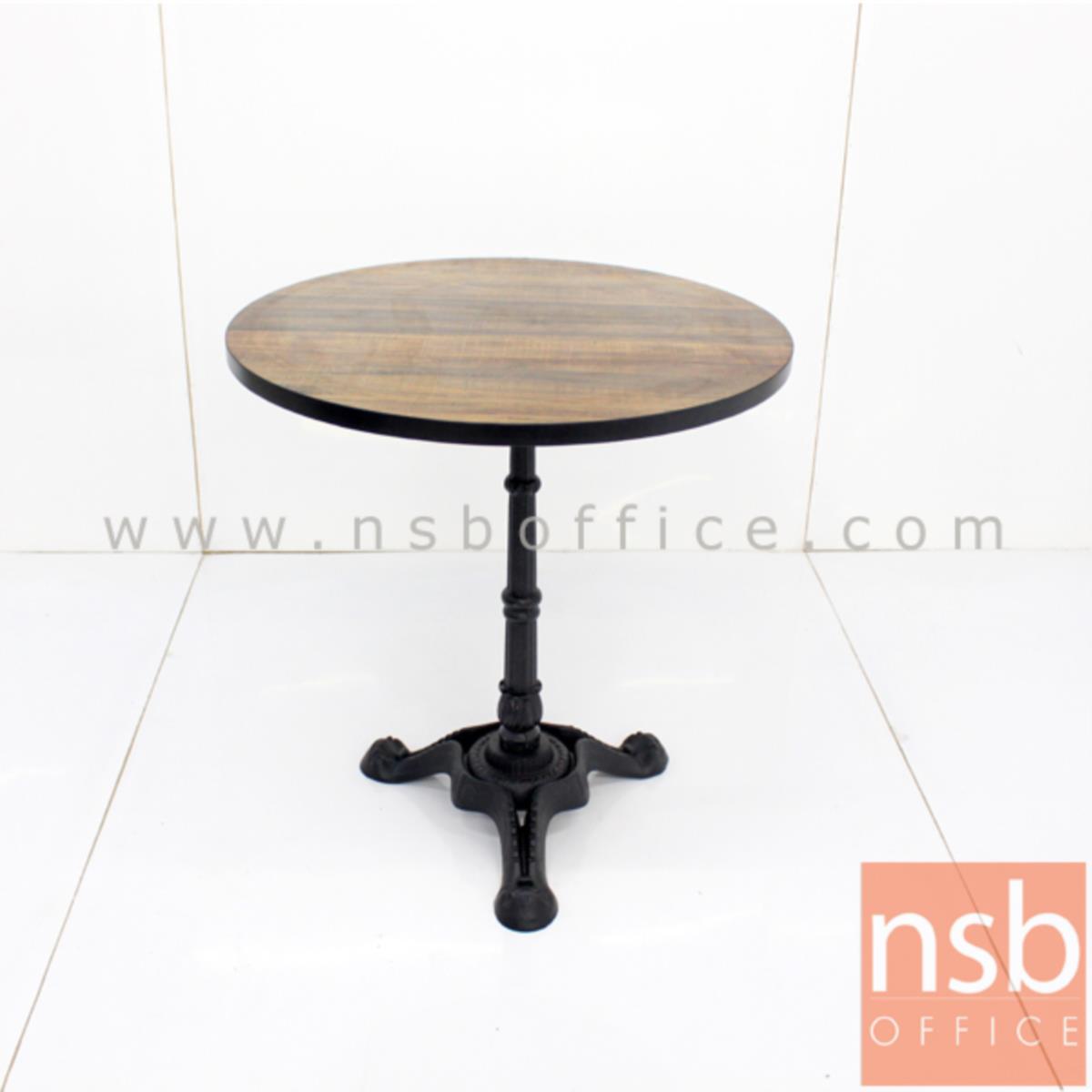 โต๊ะบาร์ COFFEE รุ่น H-CF23 ขนาด 60W ,70W ,80W ,60Di ,70Di ,80Di cm.   ขาเหล็กฐานสามแฉกสีดำ