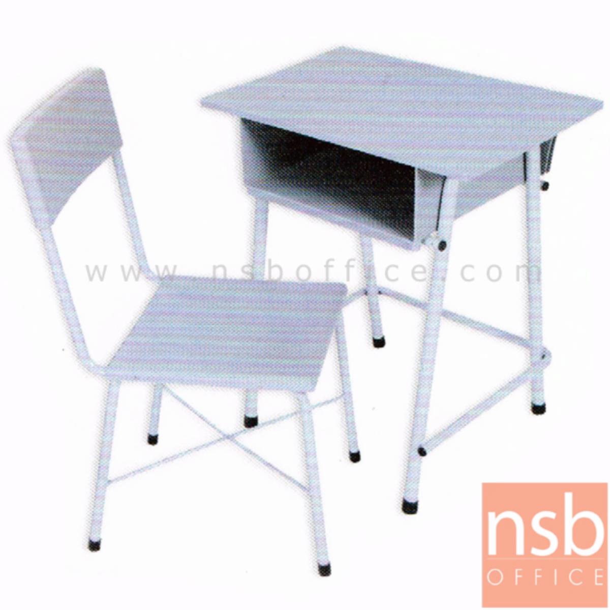 A17A029:ชุดโต๊ะและเก้าอี้นักเรียน รุ่น Amberlia (แอมเบอเลีย)  ขาเหล็กกลมพ่นสี