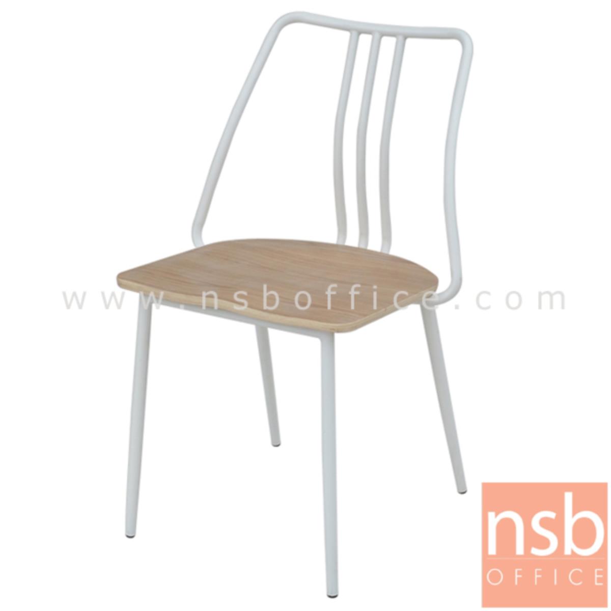 เก้าอี้โมเดิร์นไม้ รุ่น NP-09227-WD ขนาด 52W cm. โครงขาเหล็กกลมพ่นสีดำ