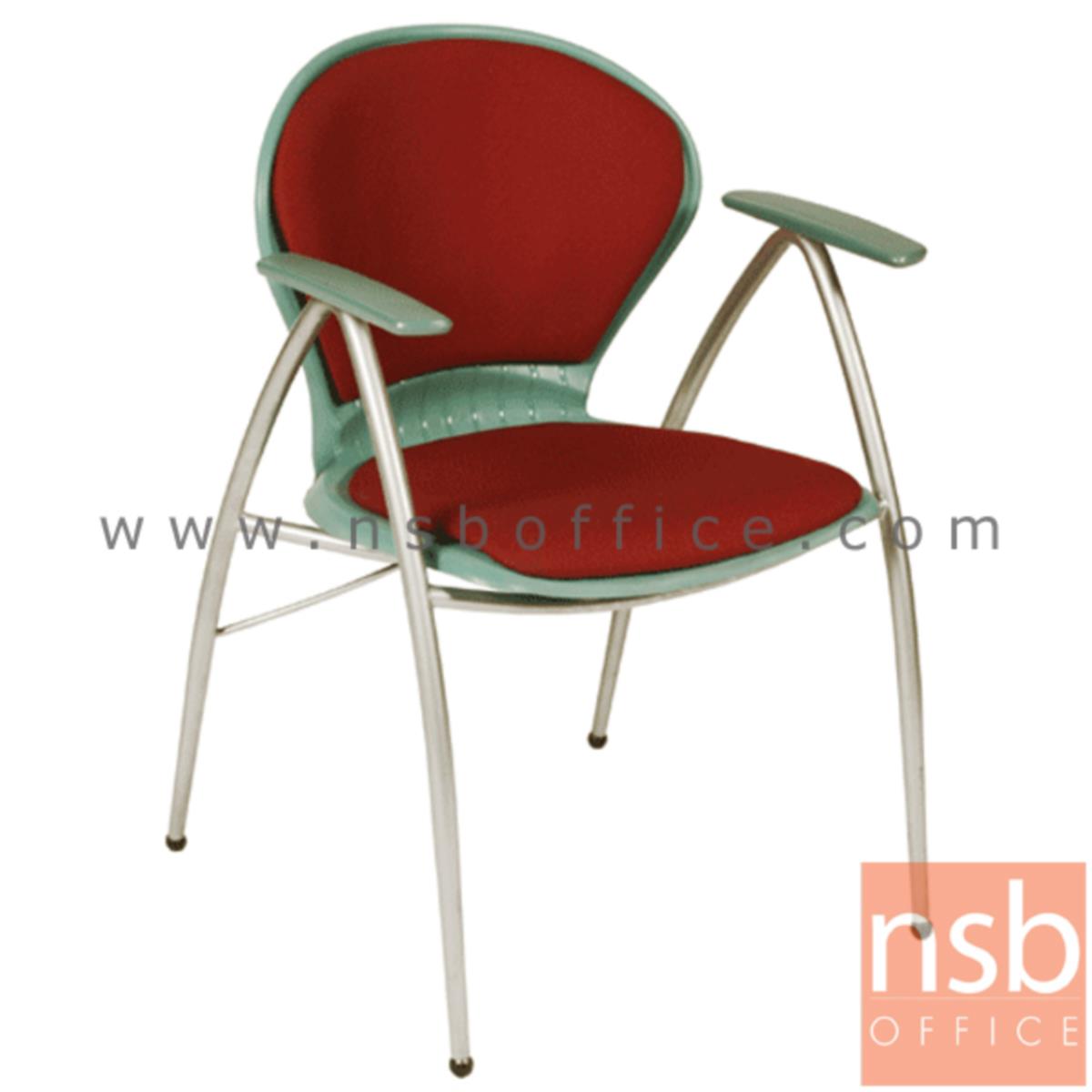เก้าอี้อเนกประสงค์เฟรมโพลี่ รุ่น A766-166  ขาเหล็กพ่นสีเทา