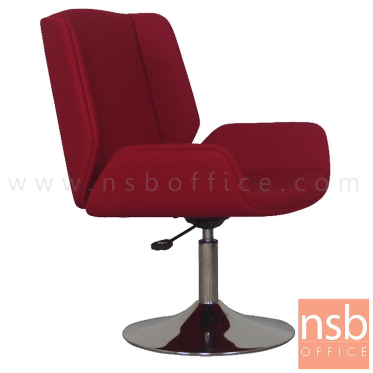 B29A241:เก้าอี้โมเดิร์นบาร์หุ้มผ้า รุ่น MM-FC-2R ขนาด 60W cm. โช๊คแก๊ส ฐานจานกลมโครเมี่ยม 