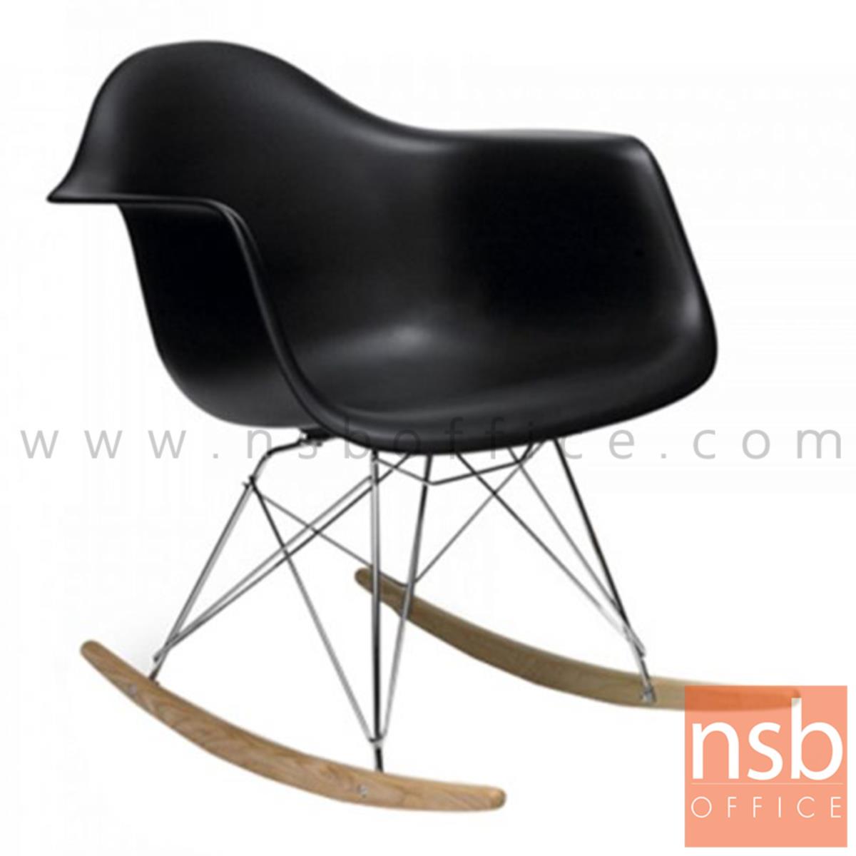 เก้าอี้โมเดิร์นพลาสติก(ABS) รุ่น PP9268 ขนาด 62W cm. โครงเหล็ก ขาไม้