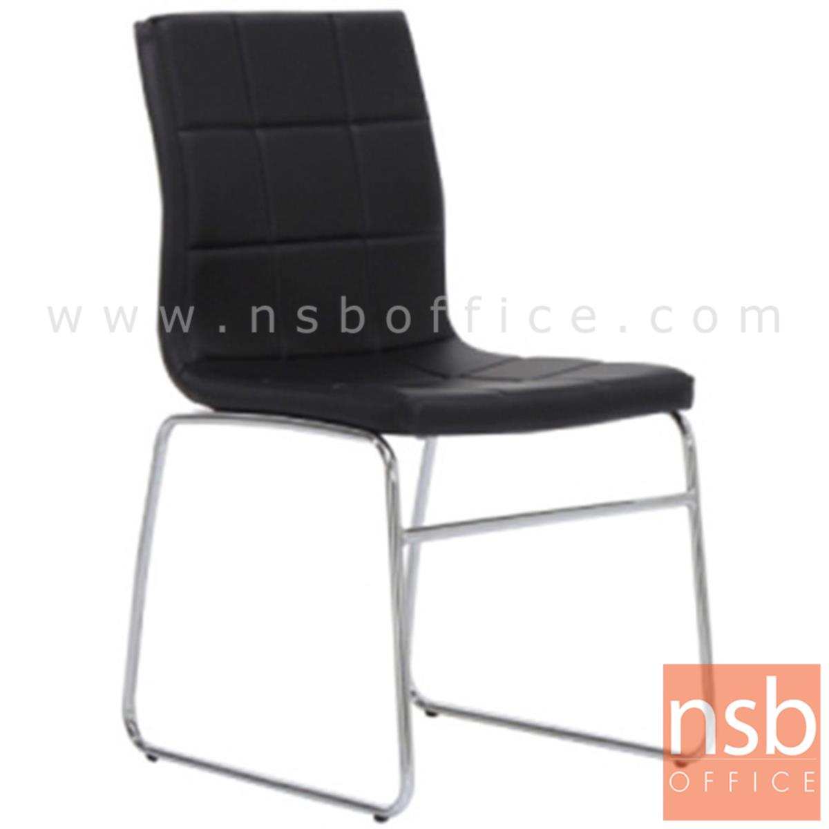 B08A053:เก้าอี้รับแขกขาตัวยู รุ่น Ginnette (กินเนต)  ขาเหล็กชุบโครเมี่ยม