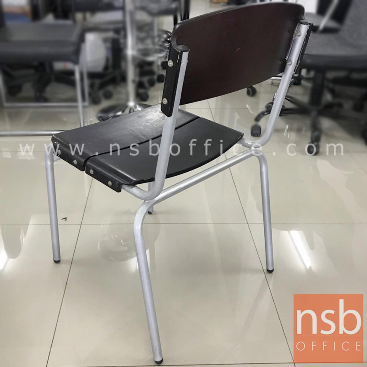 เก้าอี้ไม้ รุ่น NSB-CHAIR25 ขนาด 44W*81H cm. โครงอลูมิเนียม (STOCK-1 ตัว)