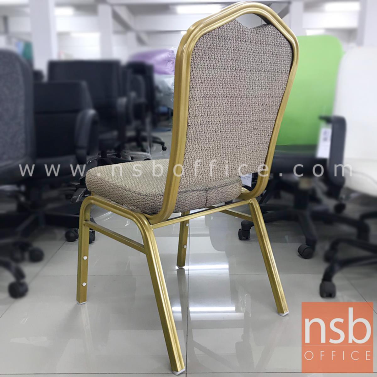 เก้าอี้โมเดิร์นหุ้มผ้า รุ่น NSB-CHAIR10 ขนาด 43W*90H cm. โครงสีทอง (STOCK-1 ตัว)