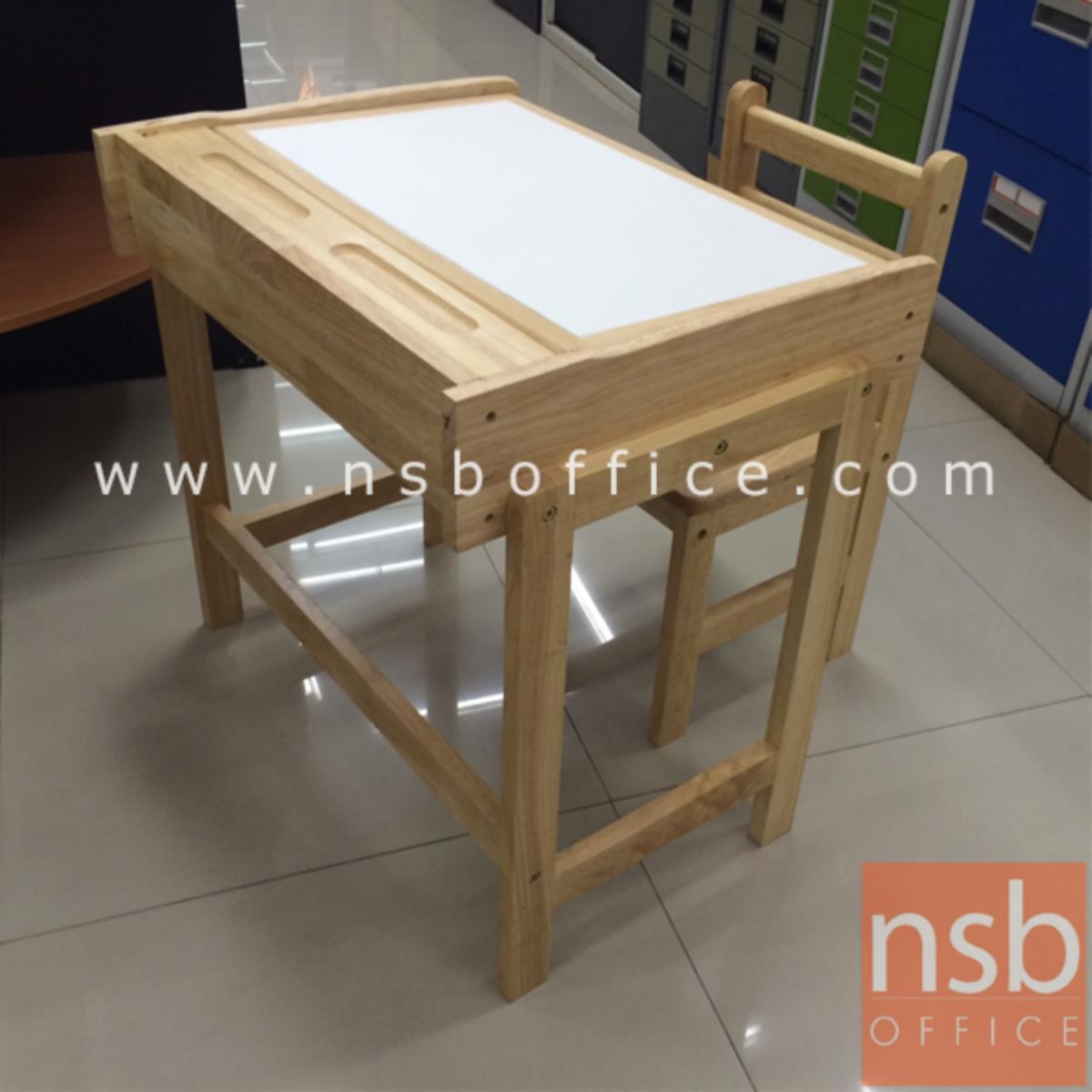 A35A008:ชุดโต๊ะและเก้าอี้นักเรียน   สำหรับเด็ก ขาไม้