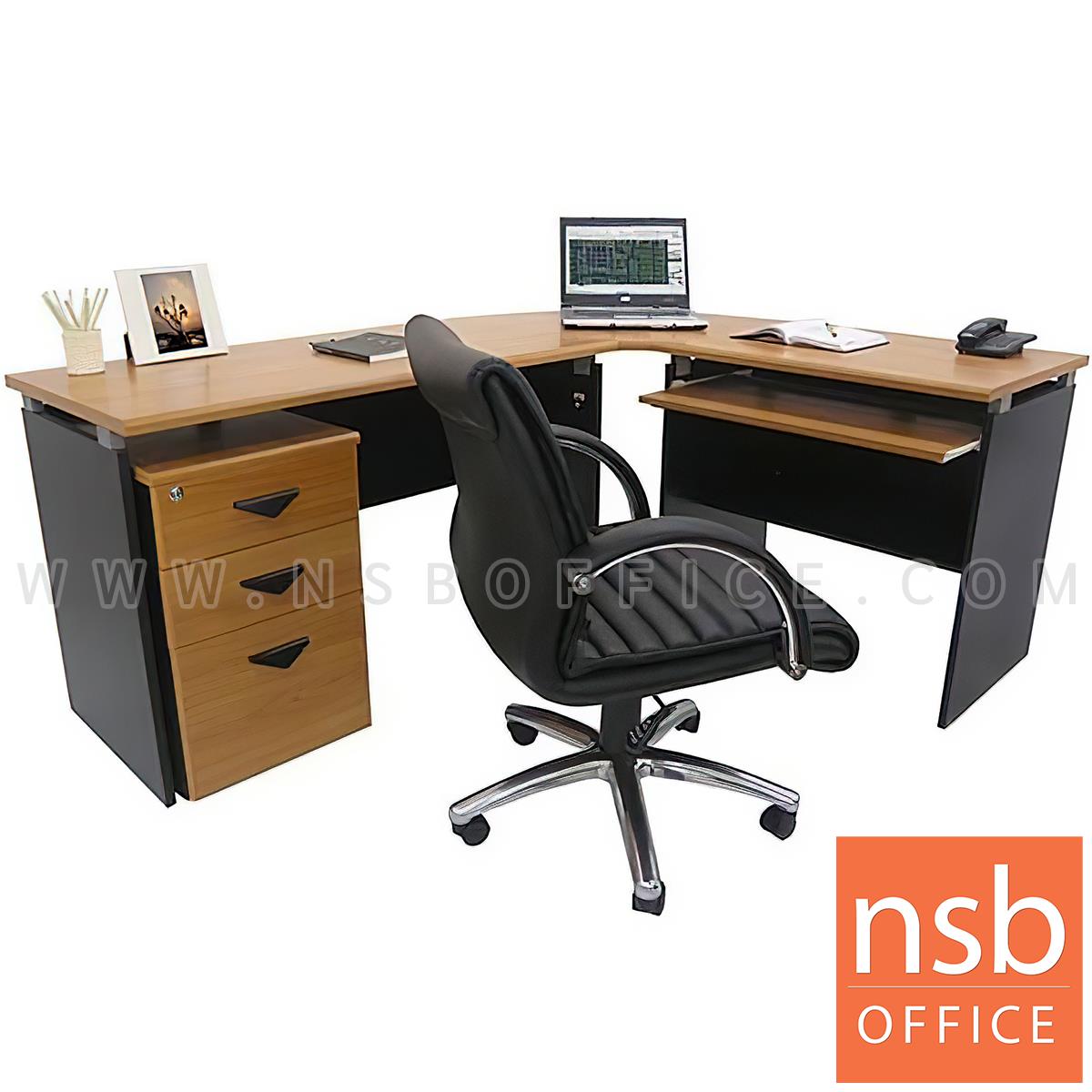โต๊ะผู้บริหารตัวแอล  รุ่น NOCI  ขนาด 180W1*140W2 cm. เมลามีน