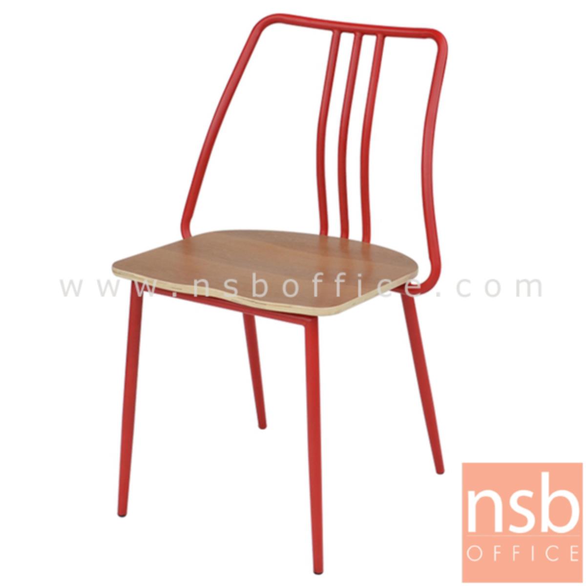 B29A273:เก้าอี้โมเดิร์นไม้ รุ่น NP-09227-WD ขนาด 52W cm. โครงขาเหล็กกลมพ่นสีดำ