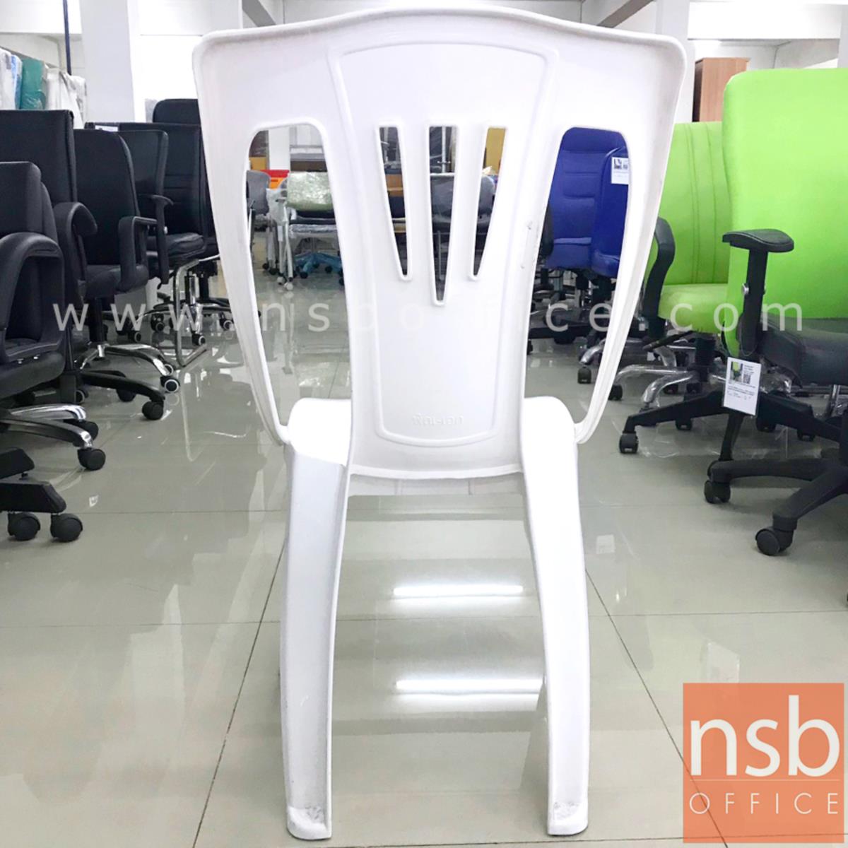 เก้าอี้พลาสติกล้วนสีขาว  ขนาด 37W*80H cm. (STOCK-1 ตัว)