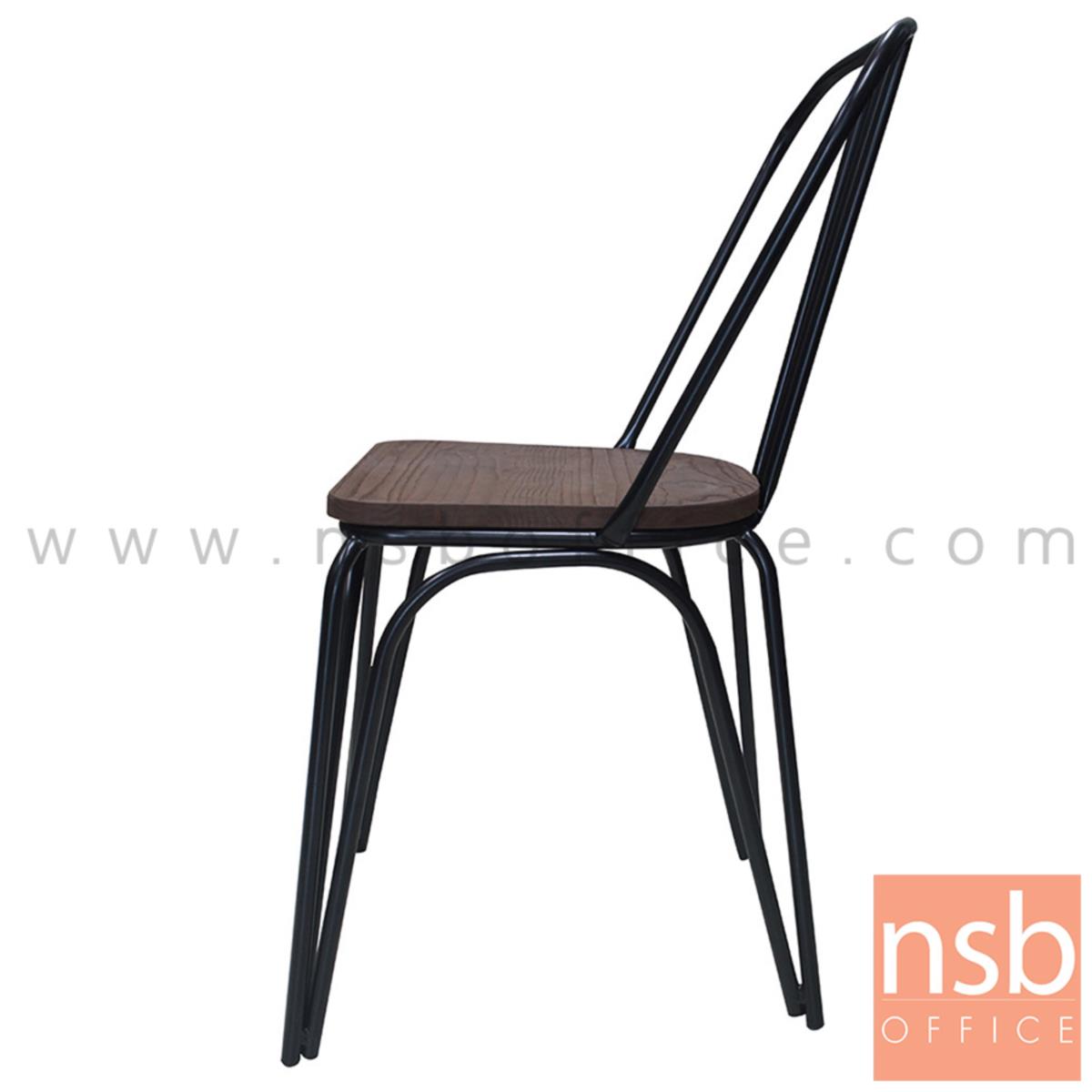เก้าอี้โมเดิร์นไม้ รุ่น Elba (เอลบา) ขนาด 51W cm. โครงขาเหล็กพ่นสีดำ