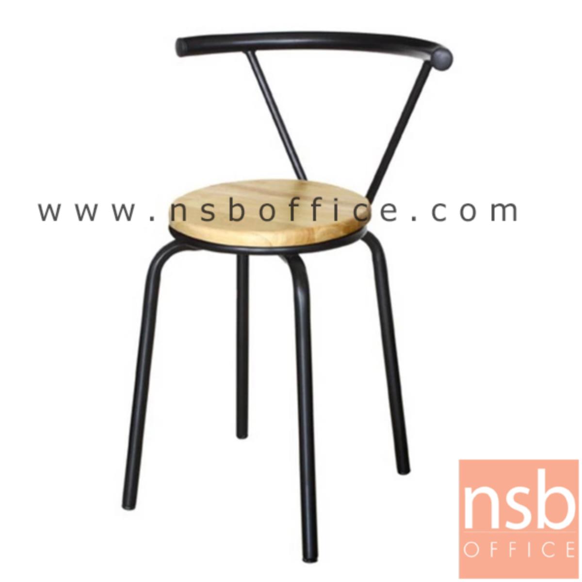 B20A085:เก้าอี้อเนกประสงค์ไม้ รุ่น Dimond  ขาเหล็กพ่นดำ
