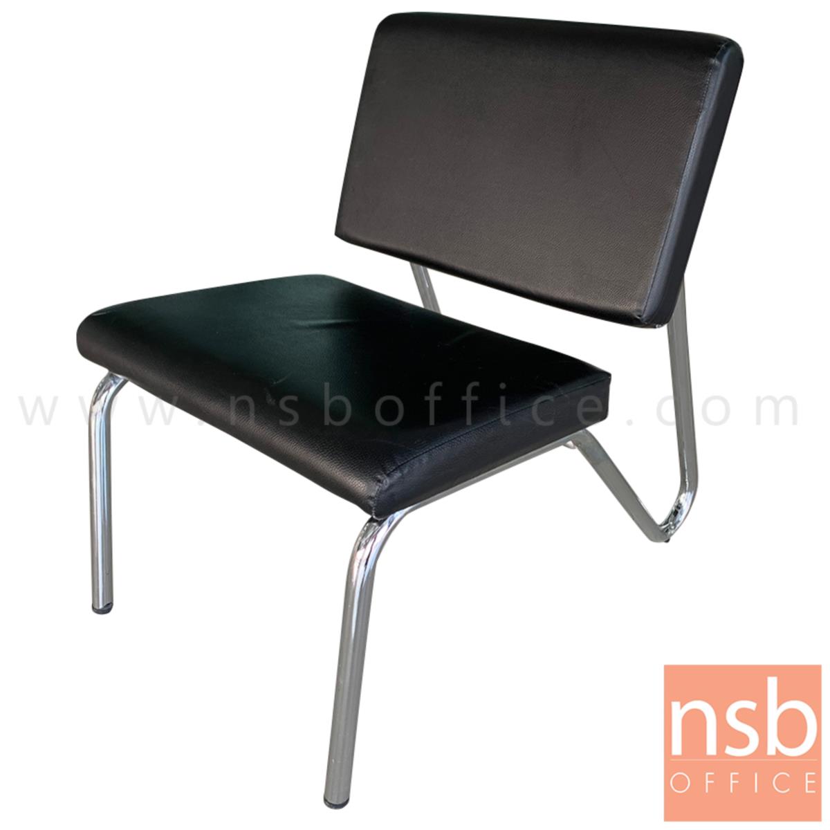 B22A028:เก้าอี้ตัวเดี่ยวหนังเทียม  รุ่น Valiente (วาเลียนเต) ขนาด 50W cm. โครงเหล็กชุบโครเมี่ยม