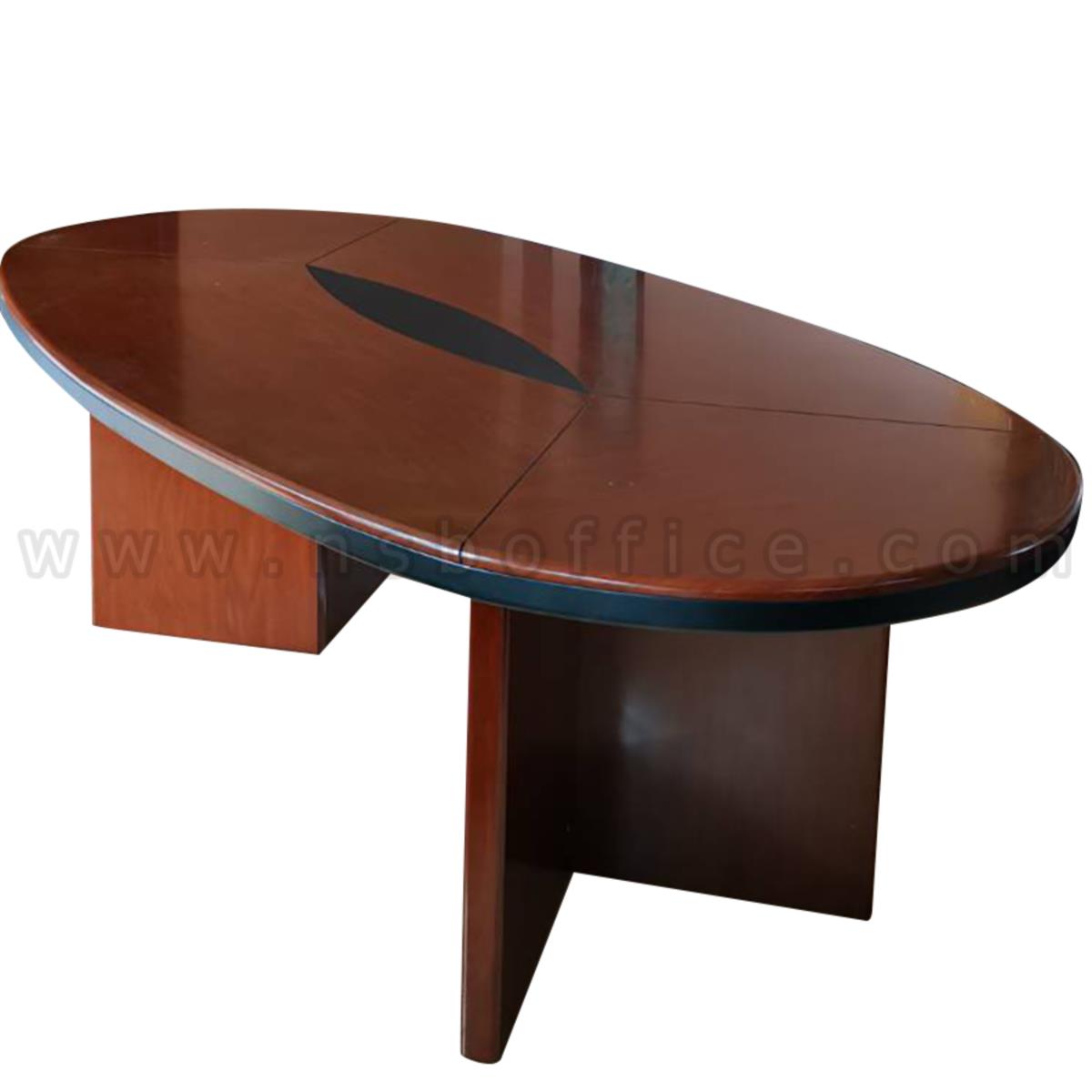 A05A100:โต๊ะประชุมทรงวงรี 10 ที่นั่ง รุ่น Yadira (ยาดีรา)  ขนาด 240W cm. สีมะฮอกกานี 