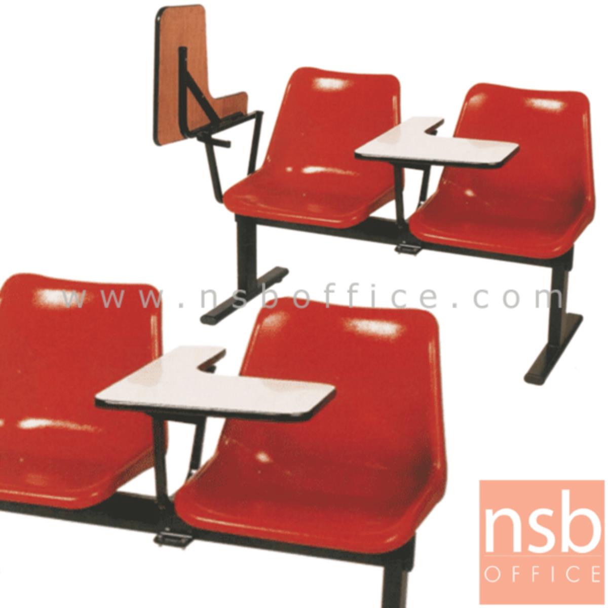 B17A008:เก้าอี้เลคเชอร์แถวเฟรมโพลี่ล้วน รุ่น D270 2 ,3 และ 4 ที่นั่ง ขาเหล็กเหลี่ยมพ่นดำ
