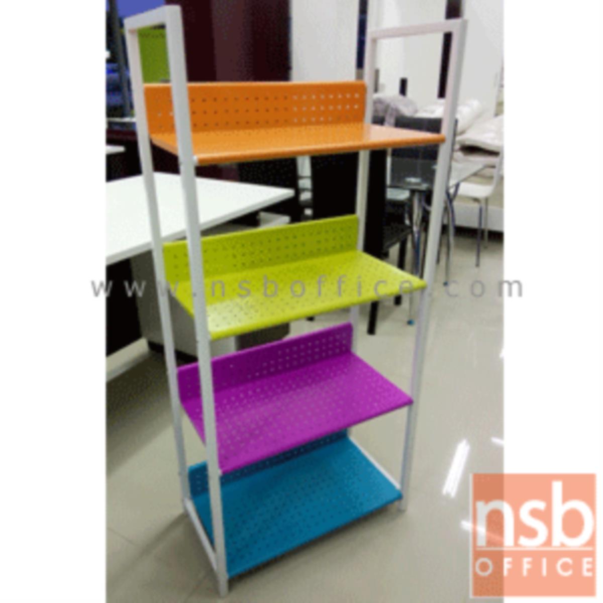 ชั้นเหล็ก 4 ชั้น รุ่น STICKY ขนาด 60W*121H cm. โครงเหล็กสีขาว