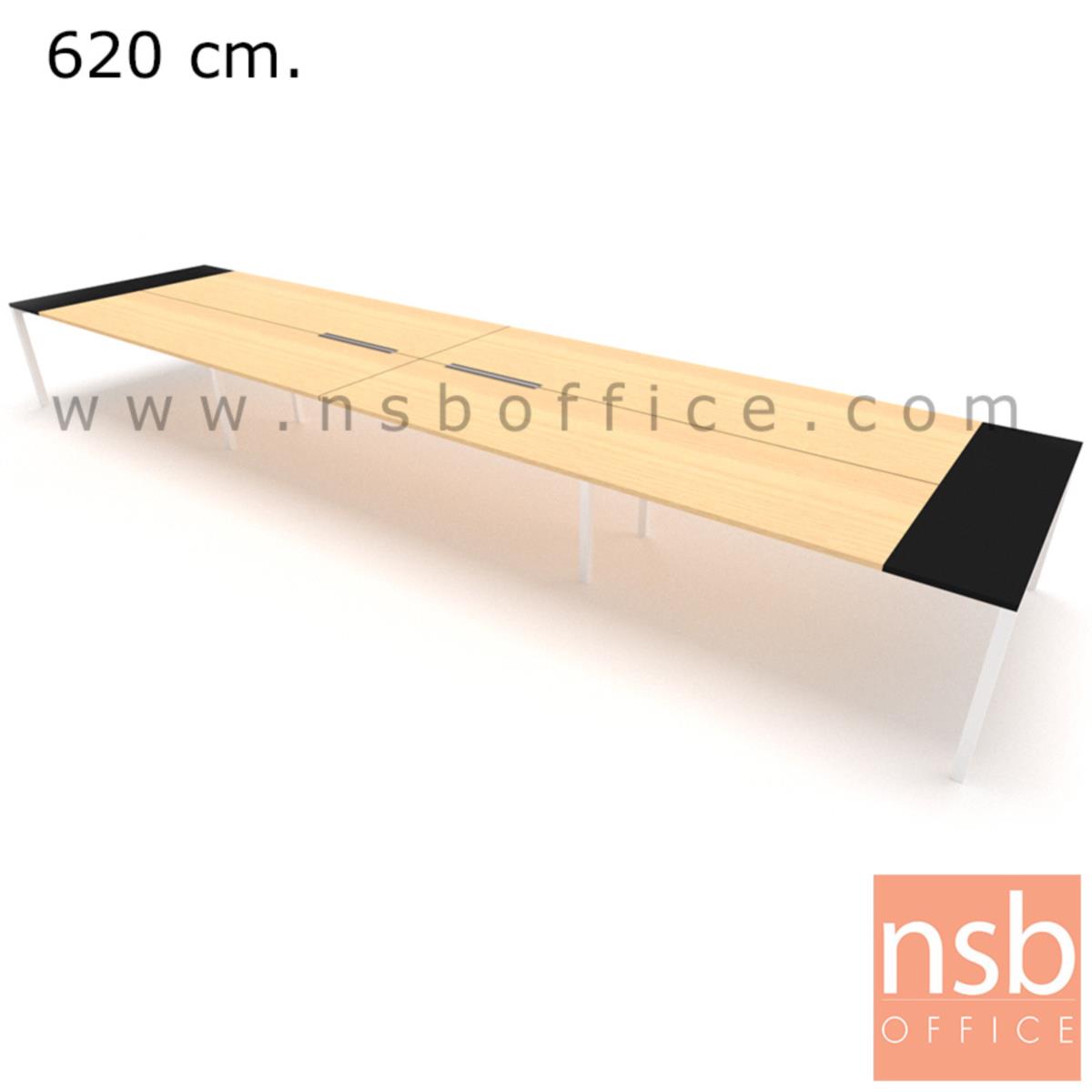 โต๊ะประชุมทรงสี่เหลี่ยม 150D cm. รุ่น NSB-SQ15  พร้อมรางไฟแบบสองทาง รหัส A24A006