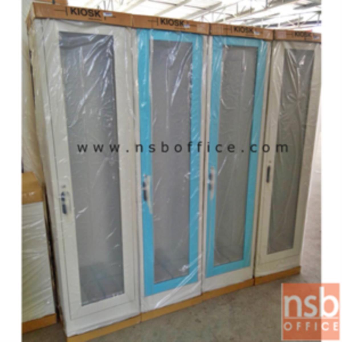 ตู้เหล็กอเนกประสงค์ 1 บานเปิดกระจกสูง 4 ช่อง ( 44W*40.7D*176H cm) รุ่น LT-004   