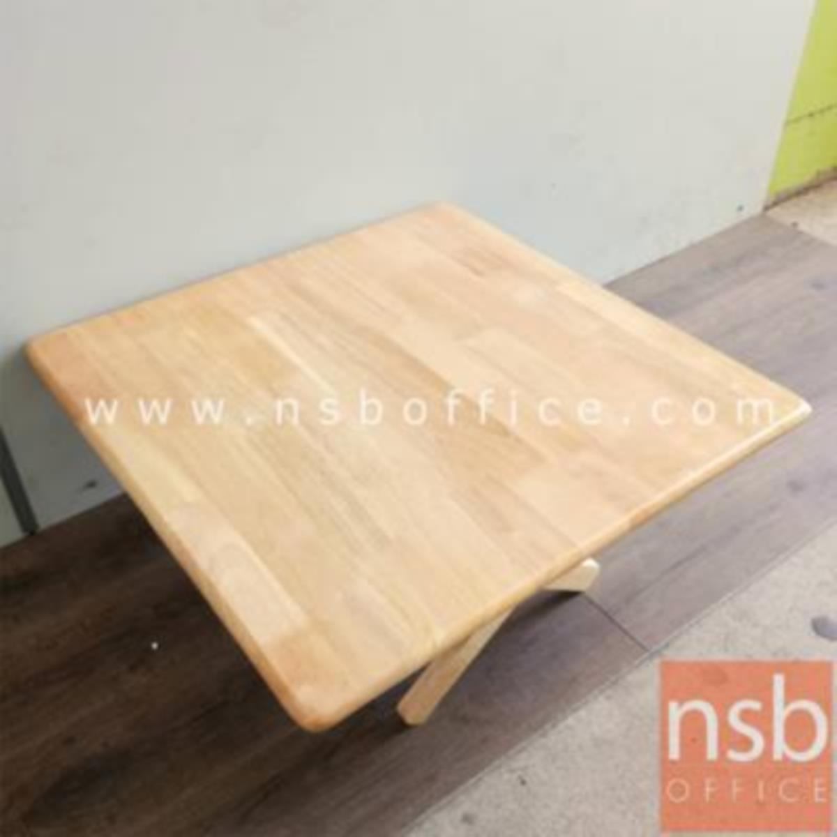 A14A193:โต๊ะพับหน้าไม้ยางพารา รุ่น Pansy (แพนซี) ขนาด 60W ,75W cm.  สีธรรมชาติ